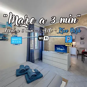 Sea 3 Min Away - Free Park - Trains 8 Min - Air Conditioner Albisola Superiore
